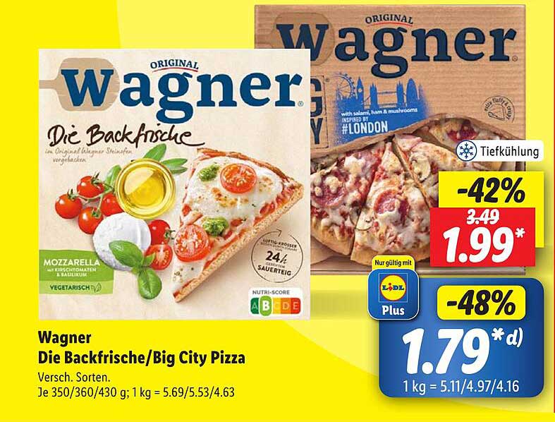 Wagner Die Backfrische/Big City Pizza