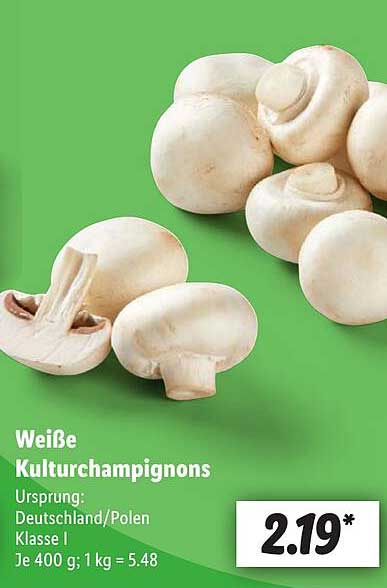 Weiße Kulturchampignons