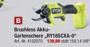 Brushless Akku-Gartenschere „RY18SCXA-0“