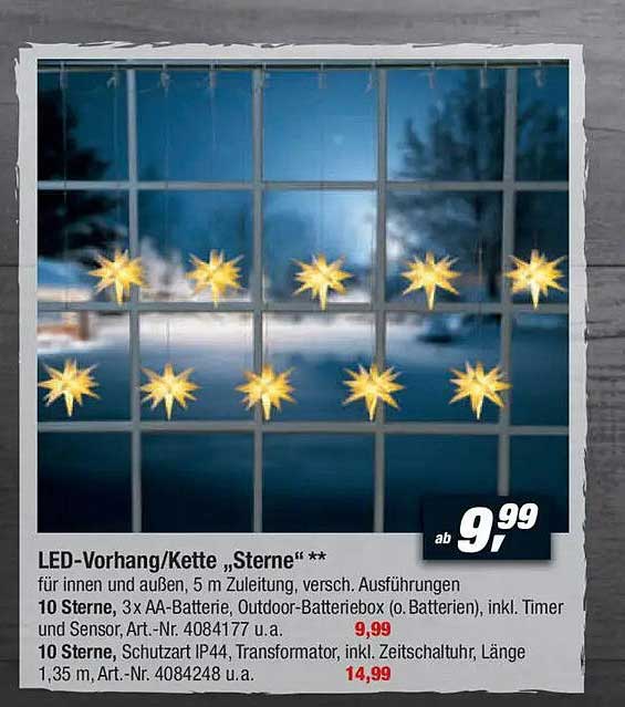 LED-Vorhang/Kette „Sterne“