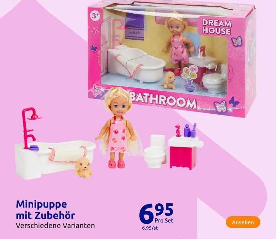 Minipuppe mit Zubehör