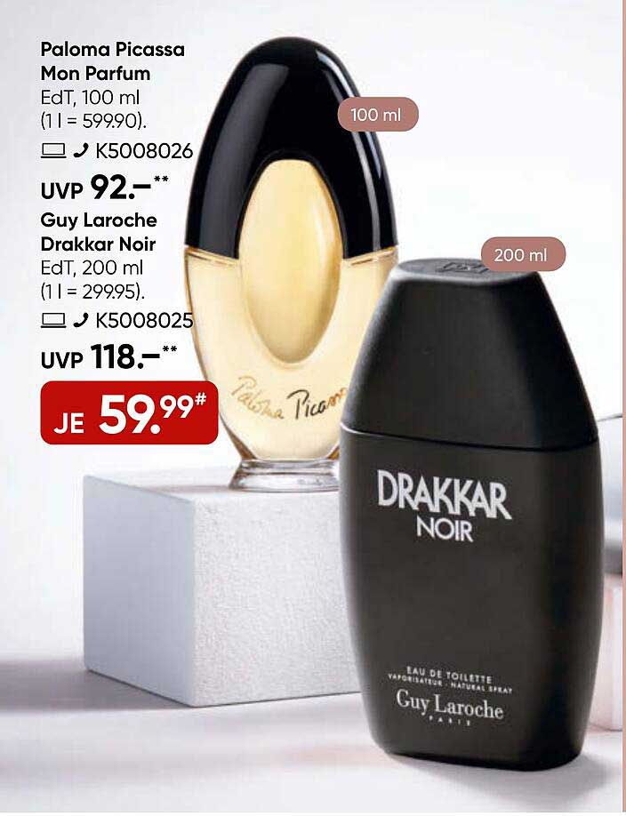 Paloma Picassa Mon Parfum  
Guy Laroche Drakkar Noir