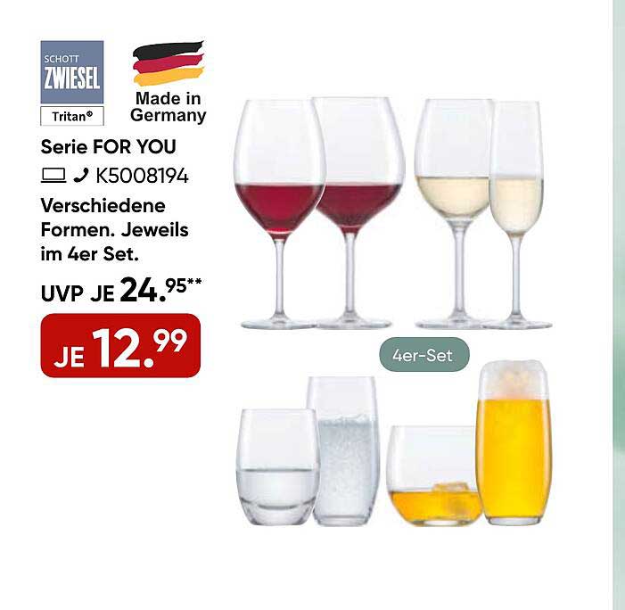 SCHOTT ZWIESEL Serie FOR YOU 4er Set