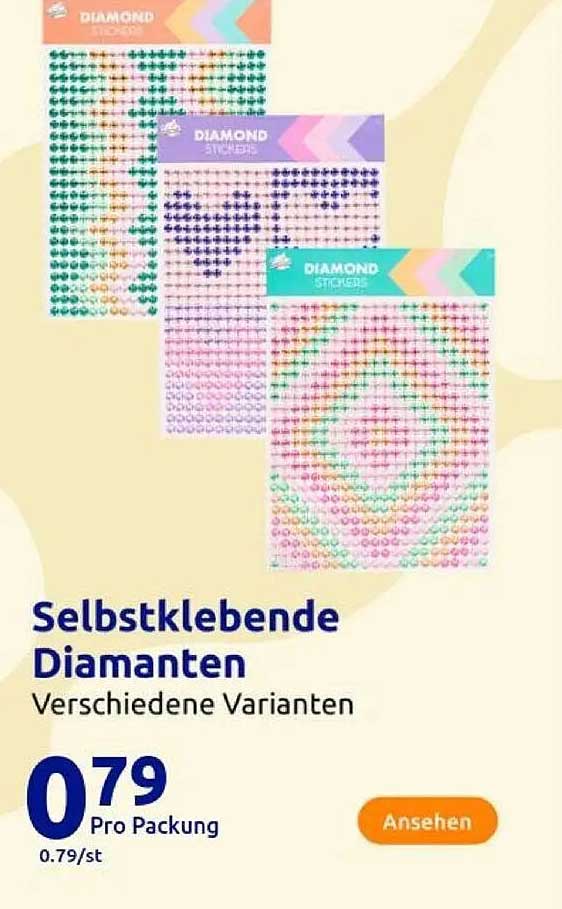 Selbstklebende Diamanten