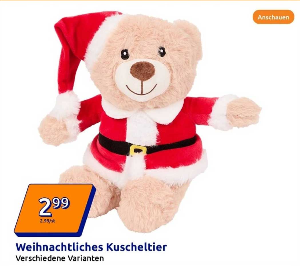 Weihnachtliches Kuscheltier