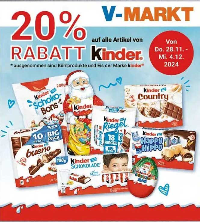 20% RABATT auf alle Artikel von Kinder