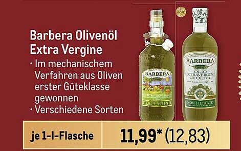 Barbera Olivenöl Extra Vergine