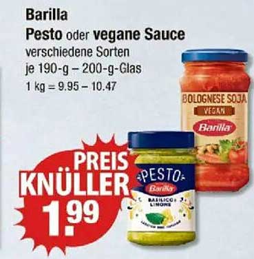 Barilla Pesto oder vegane Sauce