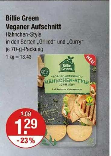 Billie Green Veganer Aufschnitt