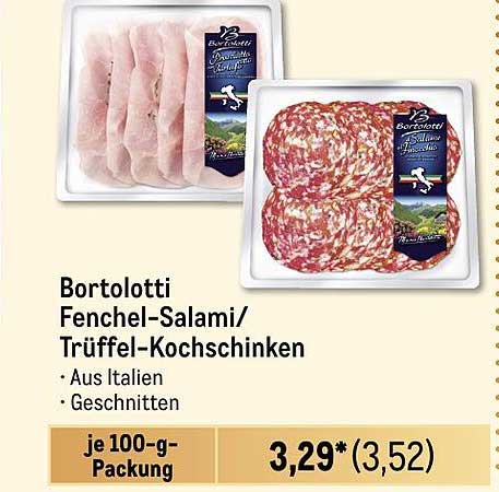 Bortolotti Fenchel-Salami/Trüffel-Kochschinken