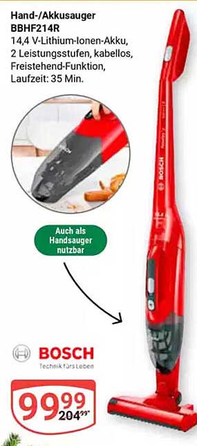 Bosch Hand-/Akkusauger BBHF214R