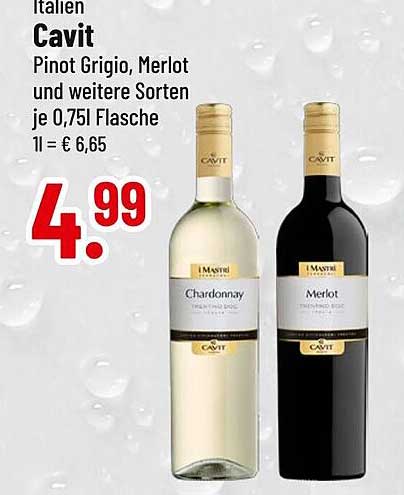 Cavit Pinot Grigio, Merlot und weitere Sorten