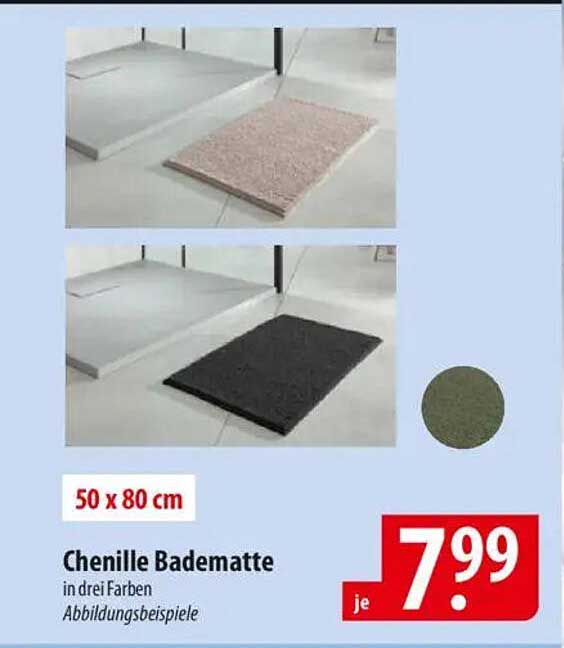 Chenille Badematte