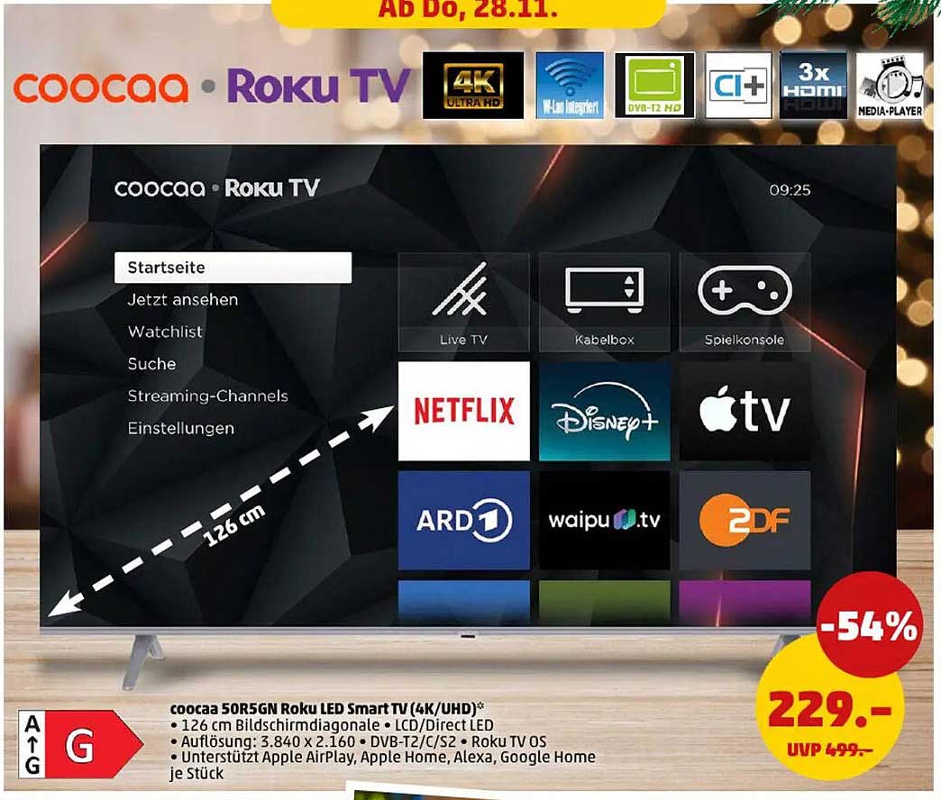 coocaa 50R5GN Roku LED Smart TV (4K/UHD)