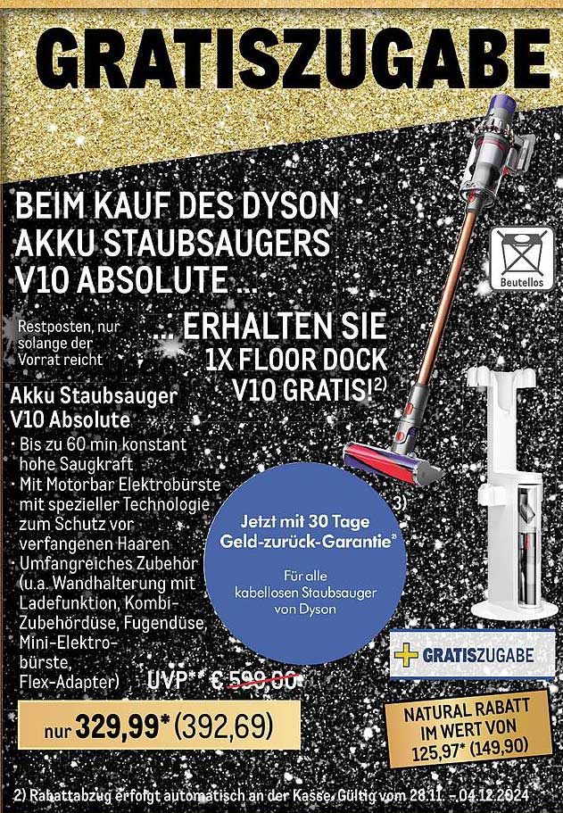 Dyson Akku Staubsauger V10 Absolute