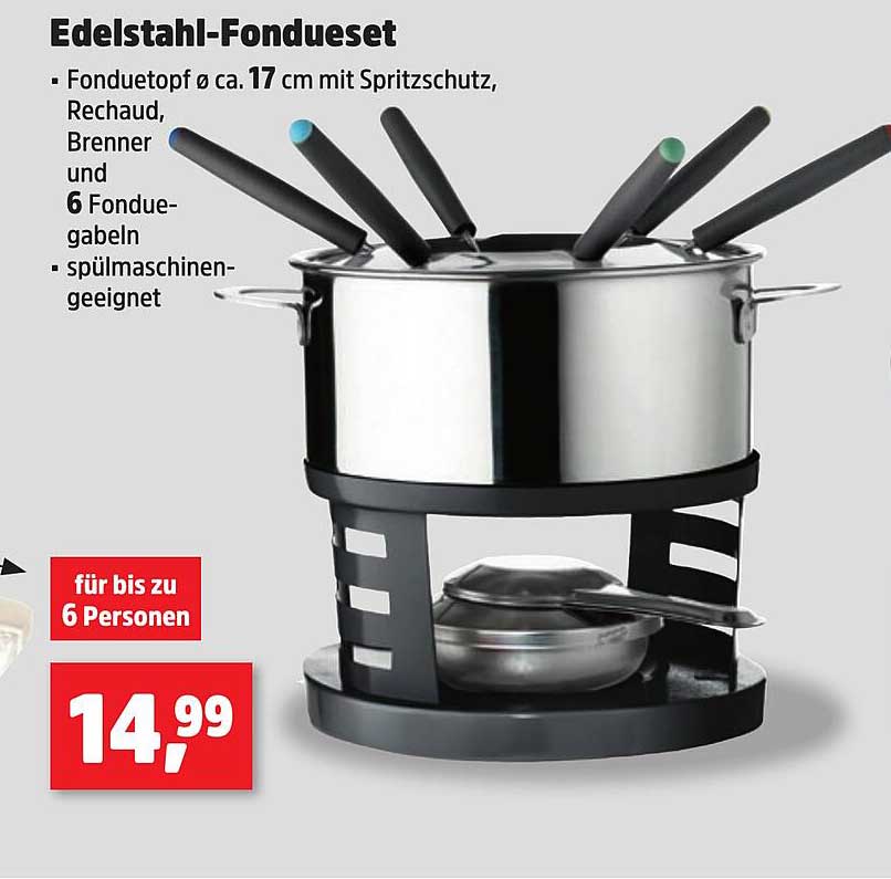 Edelstahl-Fondue-set