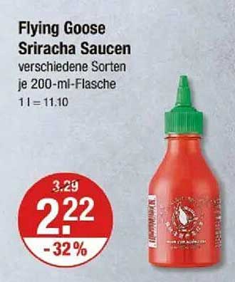 Flying Goose Sriracha Saucen