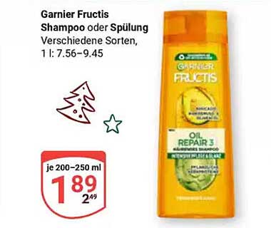 Garnier Fructis Shampoo oder Spülung