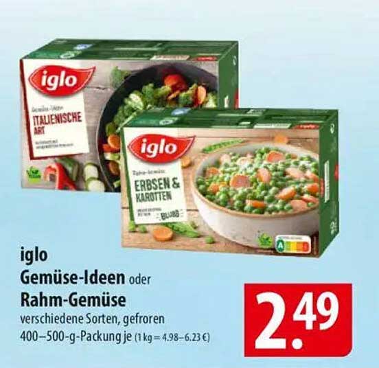 iglo Gemüse-Ideen oder Rahm-Gemüse