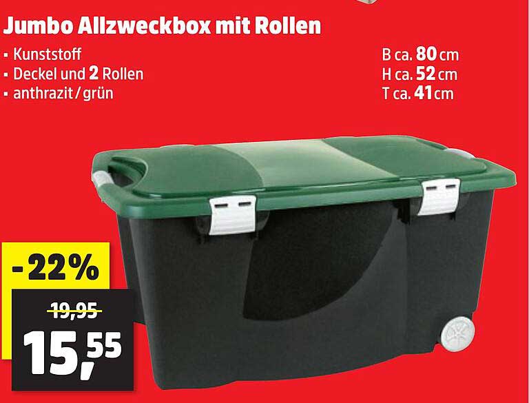 Jumbo Allzweckbox mit Rollen