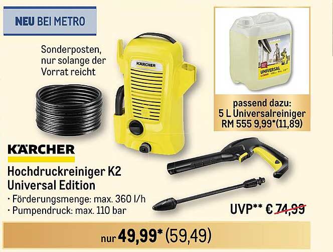 Kärcher Hochdruckreiniger K2 Universal Edition