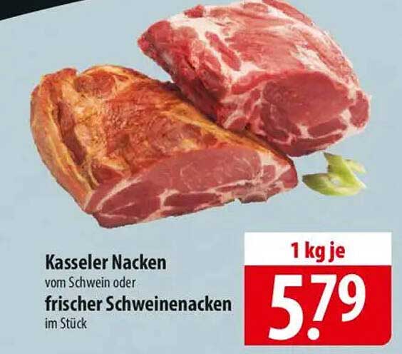 Kasseler Nacken vom Schwein oder frischer Schweinenacken