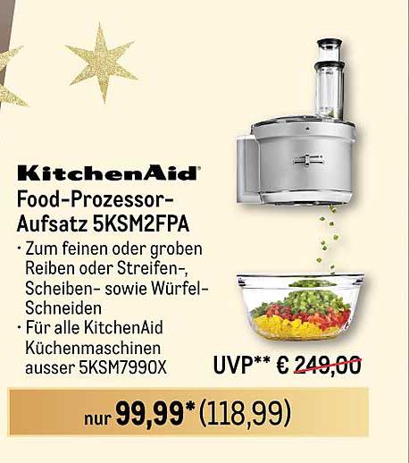 KitchenAid Food-Prozessor-Aufsatz 5KSM2FPA