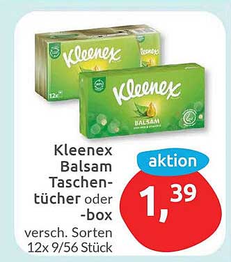 Kleenex Balsam Taschentücher oder -box