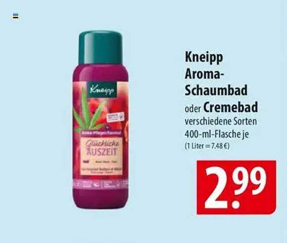 Kneipp Aroma-Schaubad oder Cremebad