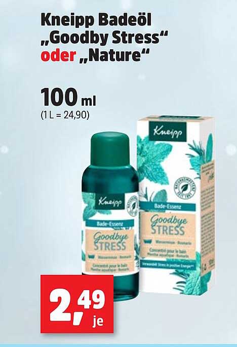 Kneipp Badeöl „Goodbye Stress“ oder „Nature“