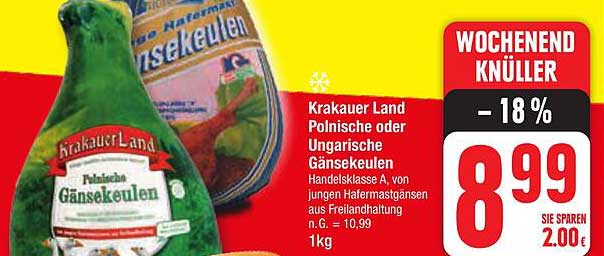 Krakauer Land Polnische oder Ungarische Gänsekeulen