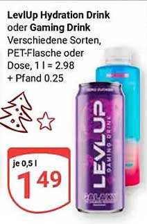 LevUp Hydration Drink oder Gaming Drink