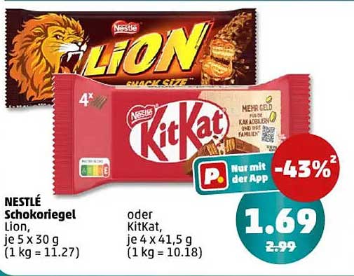 Lion Snack Size oder KitKat