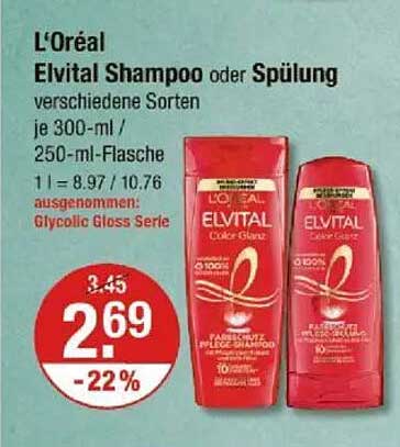 L'Oréal Elvital Shampoo oder Spülung