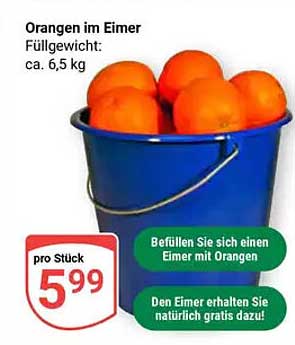 Orangen im Eimer