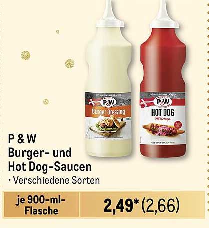 P & W Burger- und Hot Dog-Saucen