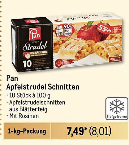 Pan Apfelstrudel Schnitten