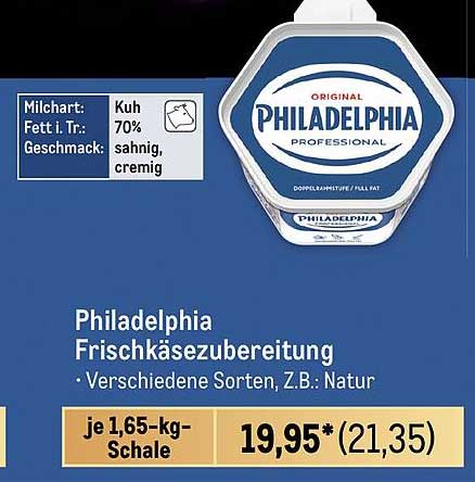 Philadelphia Frischkäsezubereitung