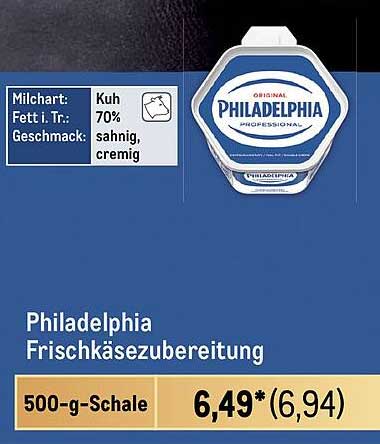 Philadelphia Frischkäsezubereitung