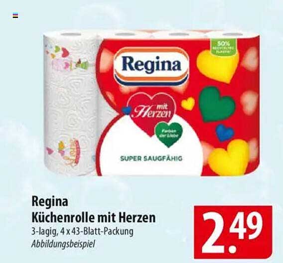 Regina Küchenrolle mit Herzen