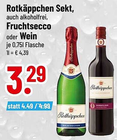 Rotkäppchen Sekt, auch alkoholfrei, Fruchtsecco oder Wein