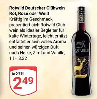 Rotwild Deutscher Glühwein Rot, Rosé oder Weiß