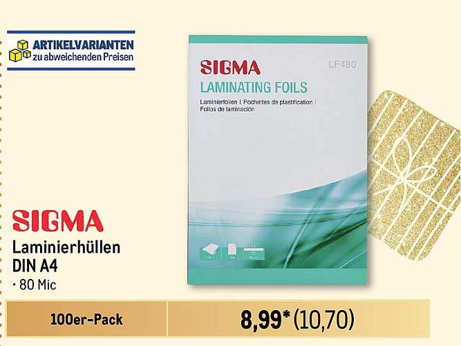 SIGMA Laminierhüllen DIN A4