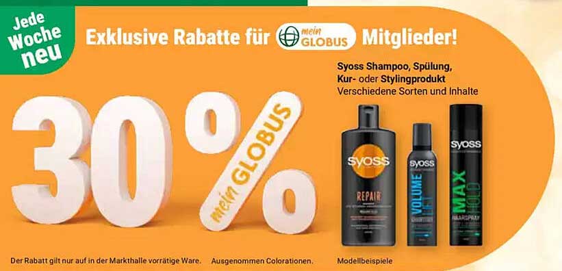 Syoss Shampoo, Spülung, Kur- oder Stylingprodukt