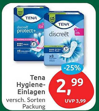 Tena Hygiene-Einlagen