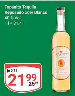 Topanito Tequila Reposado oder Blanco