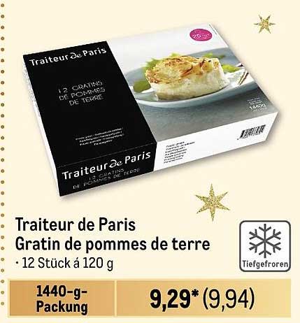 Traiteur de Paris Gratin de pommes de terre