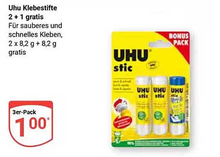 Uhu Klebestifte 2 + 1 gratis