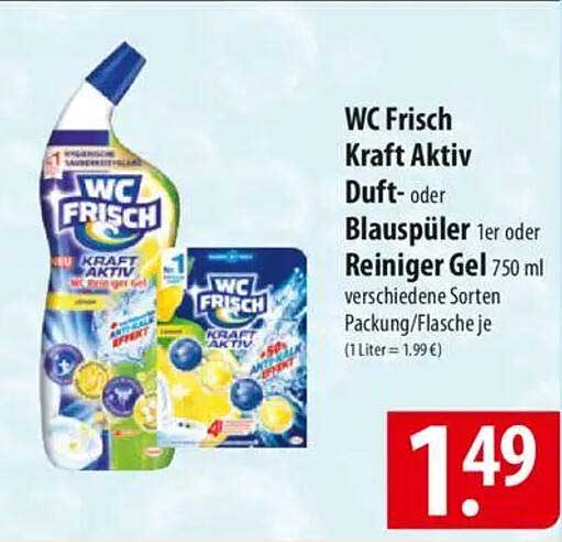 WC Frisch Kraft Aktiv Duft- oder Blauspüler