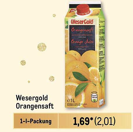 Wesergold Orangensaft